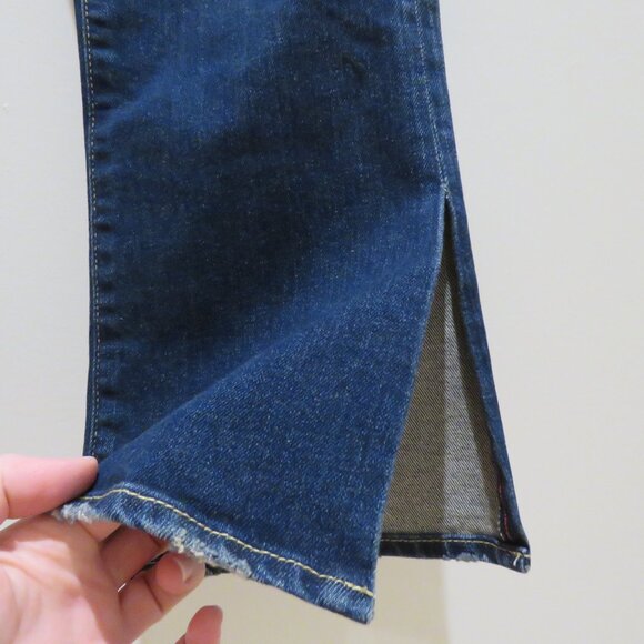 MOUSSY VINTAGE Glendora Flare High Rise Flare Jeans in 110 Blue Dark Denim - Picture 6 of 13